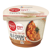  CJ Cooked White Rice with Stir-Fried Kimchi 8.65oz(247g), CJ 햇반 컵반 볶은김치덮밥 8.65oz(247g)